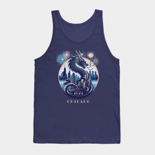 Celestial Dragon Over Chicago - 2024 Lunar New Year Tank Top